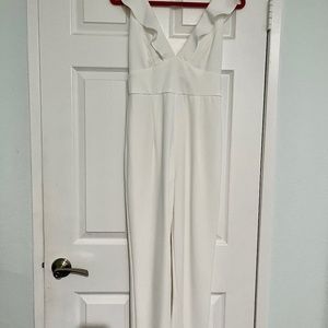 Small Lulus Leilani White Ruffled Jumpsuit
